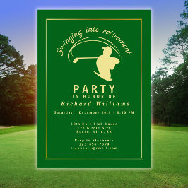 Rente Golf Party Classic Green Golden Player Einladung