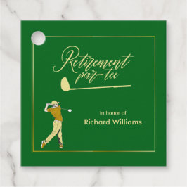 Rente Golf Party Classic Green Golden Player Geschenkanhänger