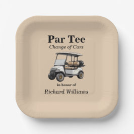 Rente Grau Golf Cart Par T-Shirt Themed Pappteller