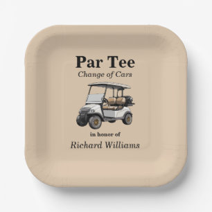 Rente Grau Golf Cart Par T-Shirt Themed Pappteller