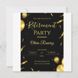 Rente in Schwarz und Gold Save The Date