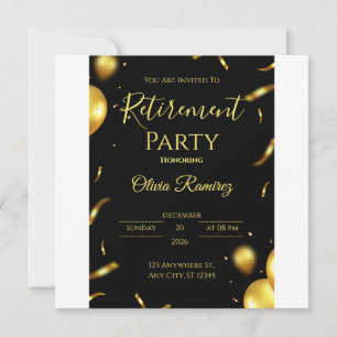 Rente in Schwarz und Gold Save The Date