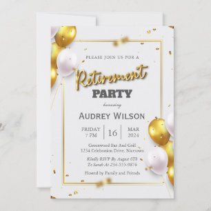 Rente Party Einladung Gold Luxus