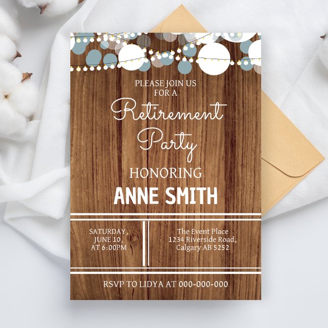 Rente Party Feier Abendessen Getränke müde Einladung (Von Creator hochgeladen)