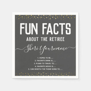 Rente Party Fun Fakten Unisex Gold Serviette