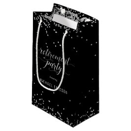 Rente Party Geschenktasche Elegantes Silber, Schwa Kleine Geschenktüte