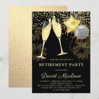 Rente Party Gold Black Glitzer Confetti