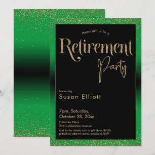 Rente Party Gold Glitzer für hellgrün Einladung
