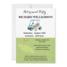 Rente Party Golf Party Einladung