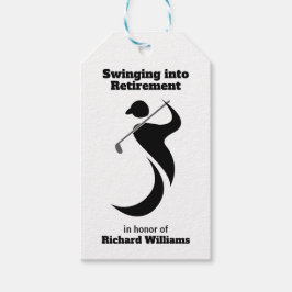 Rente Party Golfspieler schwingen in modernem Stil Geschenkanhänger