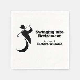 Rente Party Golfspieler schwingen in modernem Stil Serviette