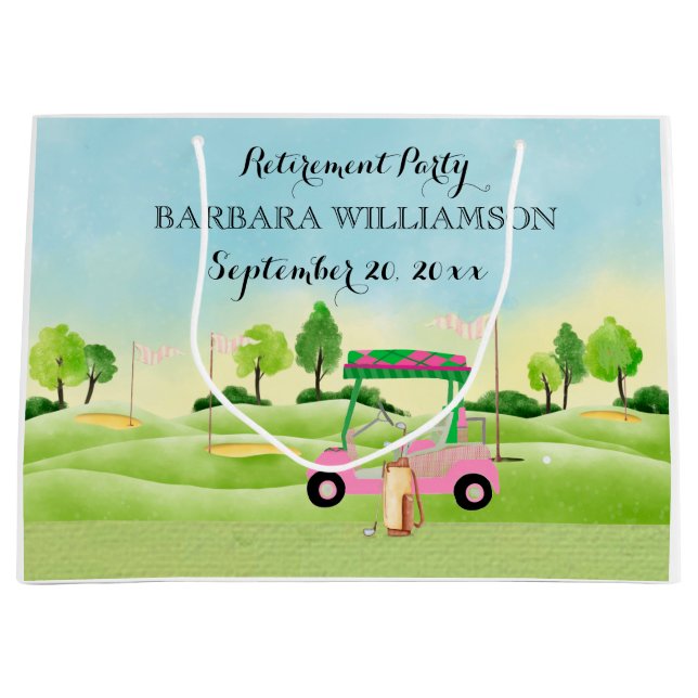 Rente Party Große Geschenktasche Geschenktüte (Vorderseite)