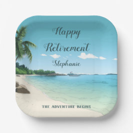 Rente Party Tropical Beach Palm Bäume Pappteller