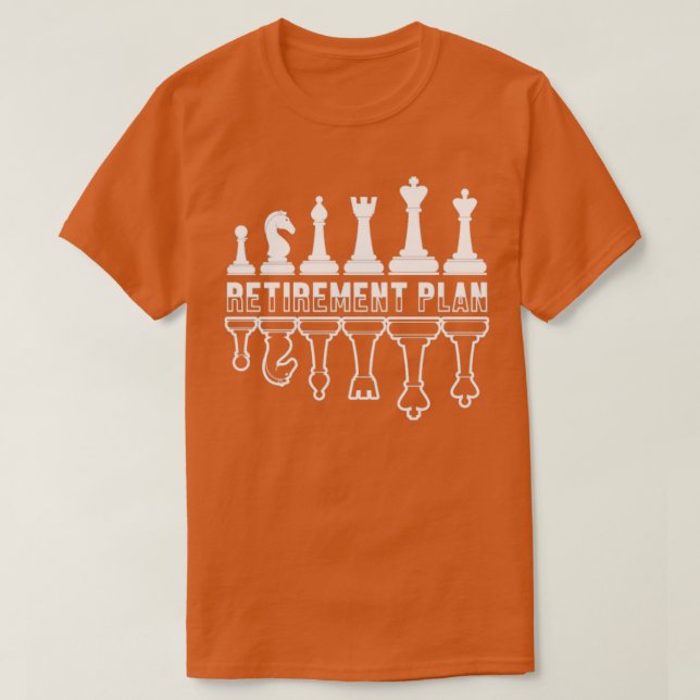Rente Plan Schach-Player-Mainboards Stücke T-Shirt (Design vorne)
