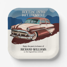 Rente Retro Classic Car Theme Pappteller