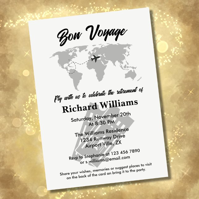 Rente Travel Themed Party Weltkarte Vintag Einladung (Von Creator hochgeladen)