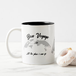 Rente Travel Themed Party Weltkarte Vintag Zweifarbige Tasse