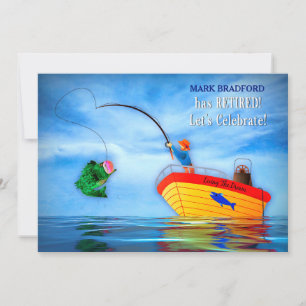 Renten-Feier für seine Fischerei auf dem Schiff Einladung