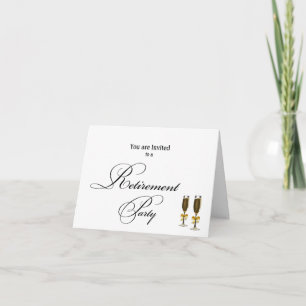 Renten-Party elegant, einfach Personalisiert Einladung