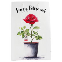 Renten Watercolor Rote Rose Bush