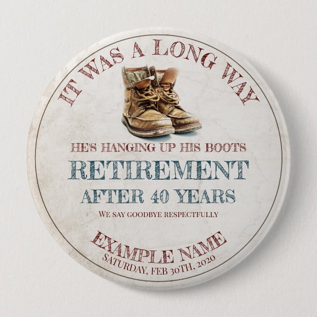 Rentenankündigung mit alten Spulen Button (Vorderseite)