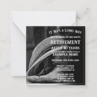 Rentenankündigung mit Cowboyhut und Stiefeln