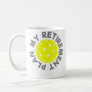 Renteneintritt Pickleball Pickle Ball Rentenplan Kaffeetasse