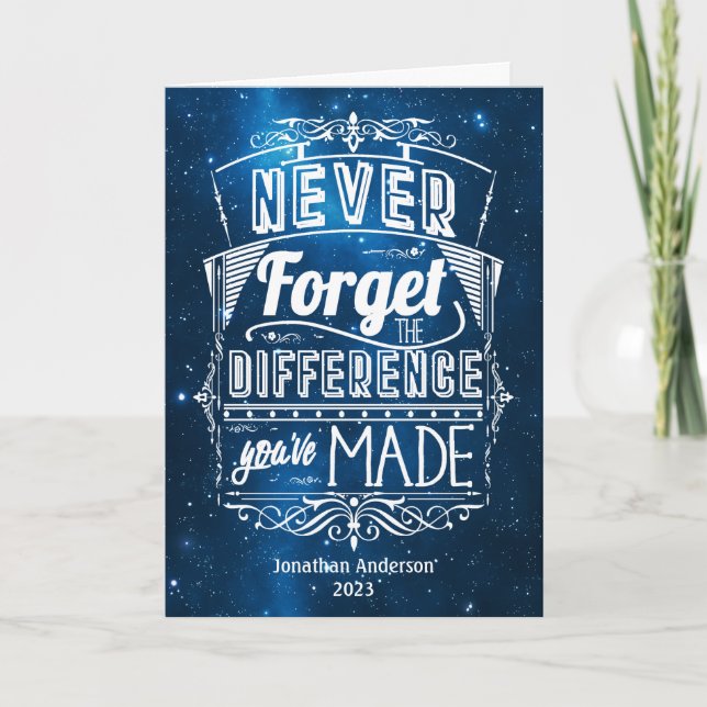 Rentenersparnis Vergessen Sie niemals den blauen R Karte (Vorderseite)