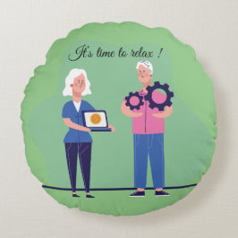 Rentengeschenk für Arbeitnehmer Rundes Kissen