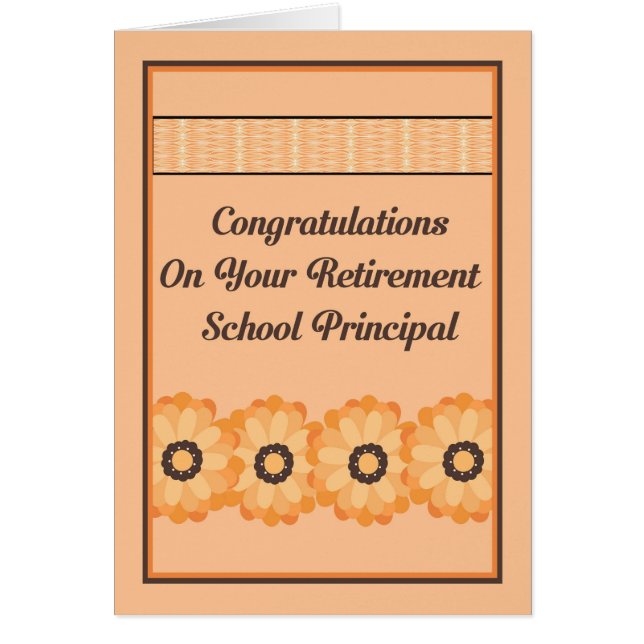 Rentenkarte für das Schuldirektor mit Blume (Vorne)