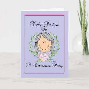 Rentenkarte für Party, weiblich Einladung