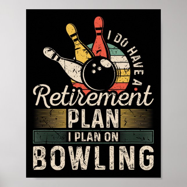 Rentenplan Bowling  Poster (Vorne)