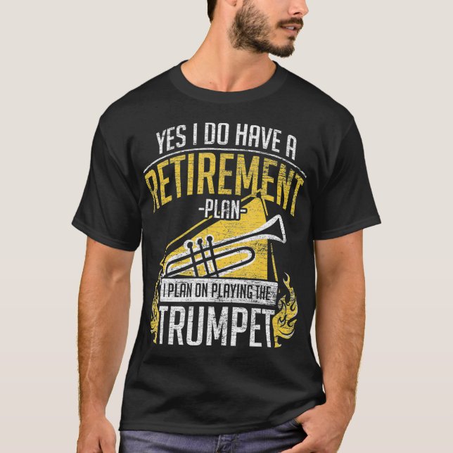 Rentenplan, der Trumpet ausspielt T-Shirt (Vorderseite)