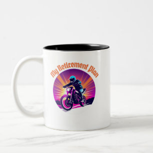 Rentenplan für mein Motorrad Zweifarbige Tasse