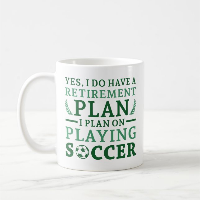 Rentenplan Fußball Kaffeetasse (Links)