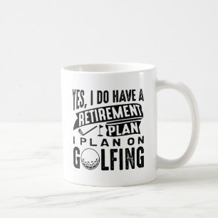 Rentenplan Golfen Kaffeetasse