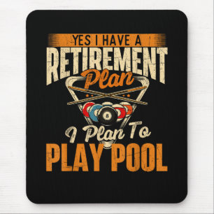 Rentenplan Spiel Pool - Billardspieler Sport Mousepad