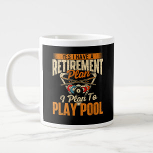 Rentenplan Spielpool - Billardspieler Sport Jumbo-Tasse