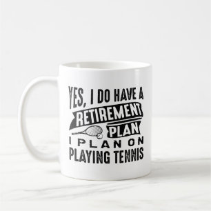 Rentenplan Tennis Kaffeetasse