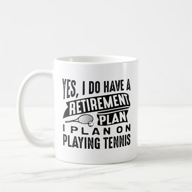 Rentenplan Tennis Kaffeetasse (Links)