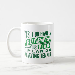 Rentenplan Tennis Kaffeetasse