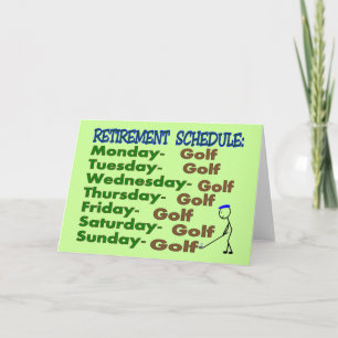 Rentenzeitplan GOLFER Feiertagskarte