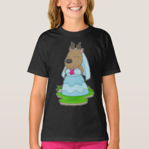 Rentier Braut Herz Hochzeit T-Shirt