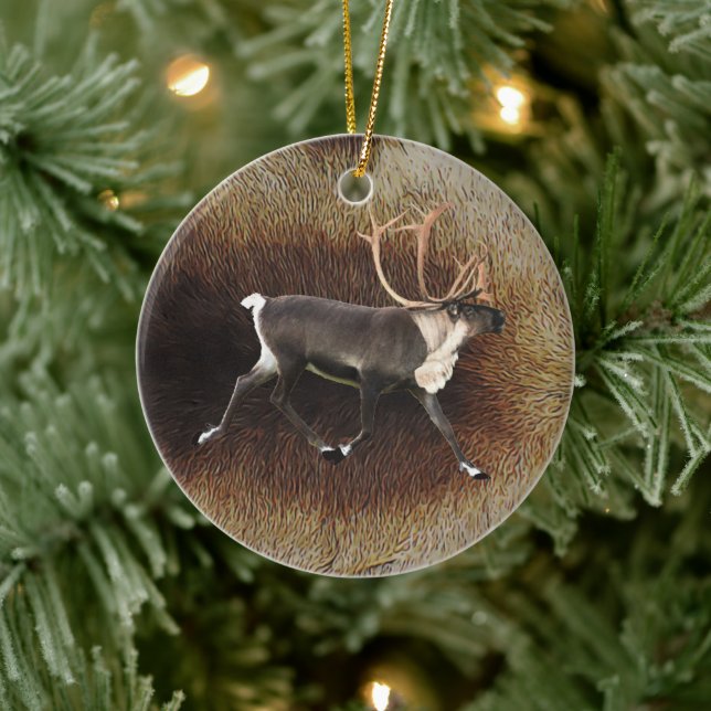 Rentier - Bull Caribbean Keramikornament (Baum)