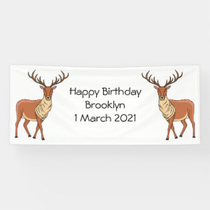 Rentier-Cartoon-Abbildung Banner