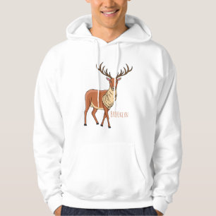 Rentier-Cartoon-Abbildung Hoodie