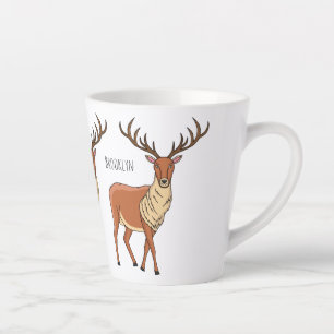 Rentier-Cartoon-Abbildung Milchtasse