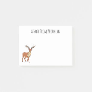 Rentier-Cartoon-Abbildung Post-it Klebezettel