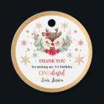 Rentier Christmas 1. Geburtstag Roter Winter Hirsc Geschenkanhänger<br><div class="desc">Rentier Christmas 1. Geburtstag Roter Winter Hirsche Liebesmarken</div>