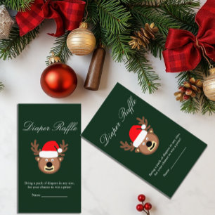 Rentier Christmas Baby Duwer Winzer Raffle Card Begleitkarte